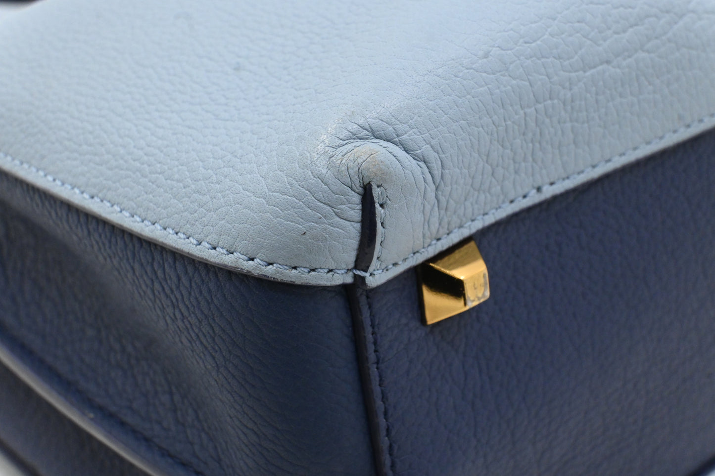 MCM Crossbody Bag in Blue Leather