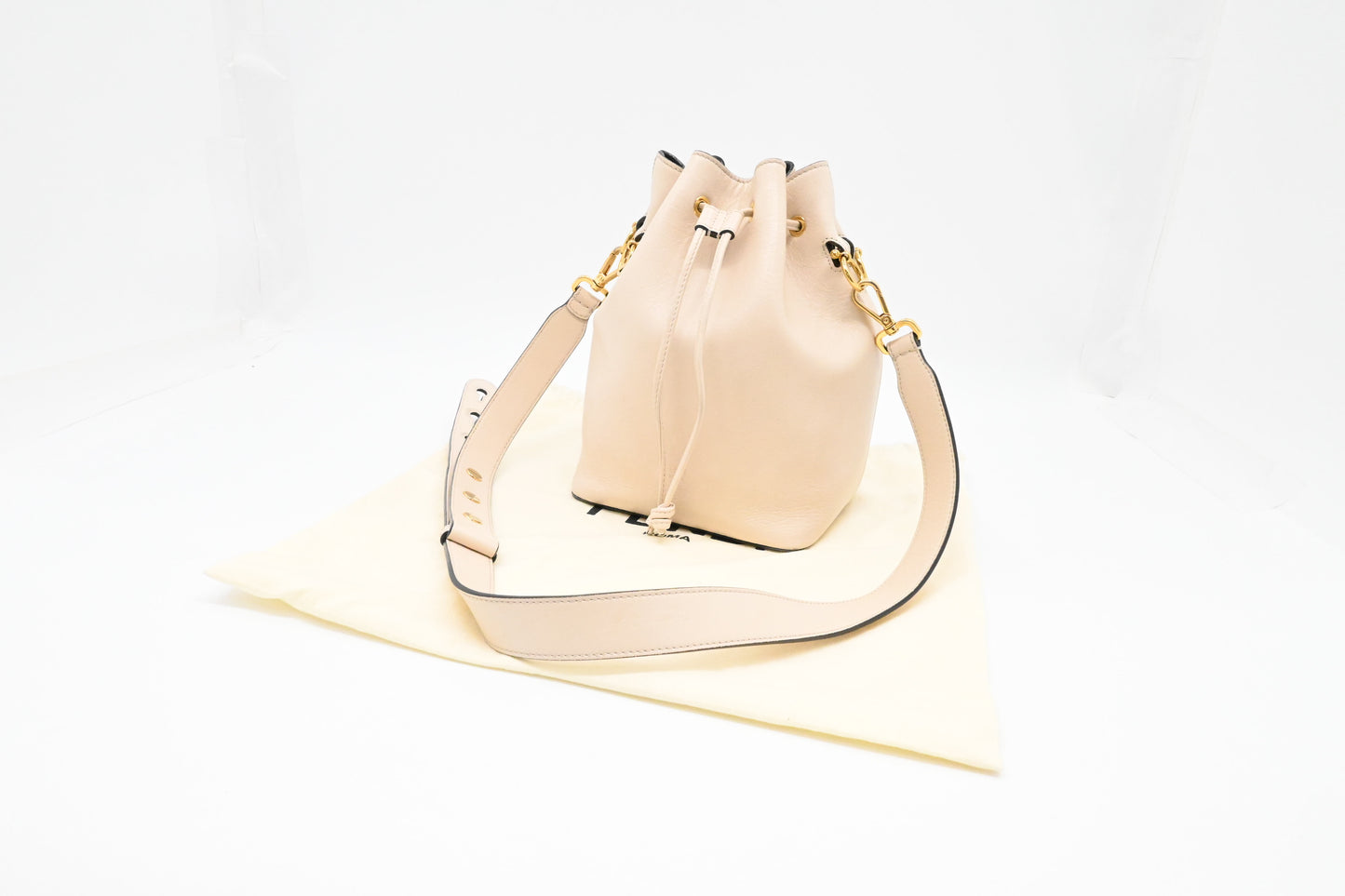 Fendi Mon Tresor Shoulder Bag in Cream Leather