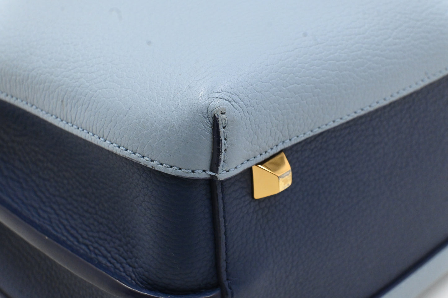 MCM Crossbody Bag in Blue Leather