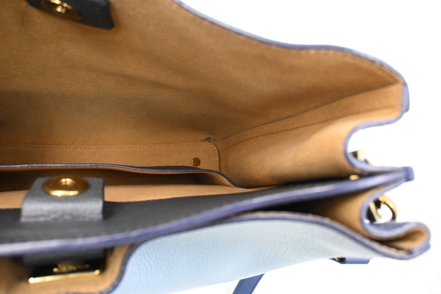 MCM Crossbody Bag in Blue Leather