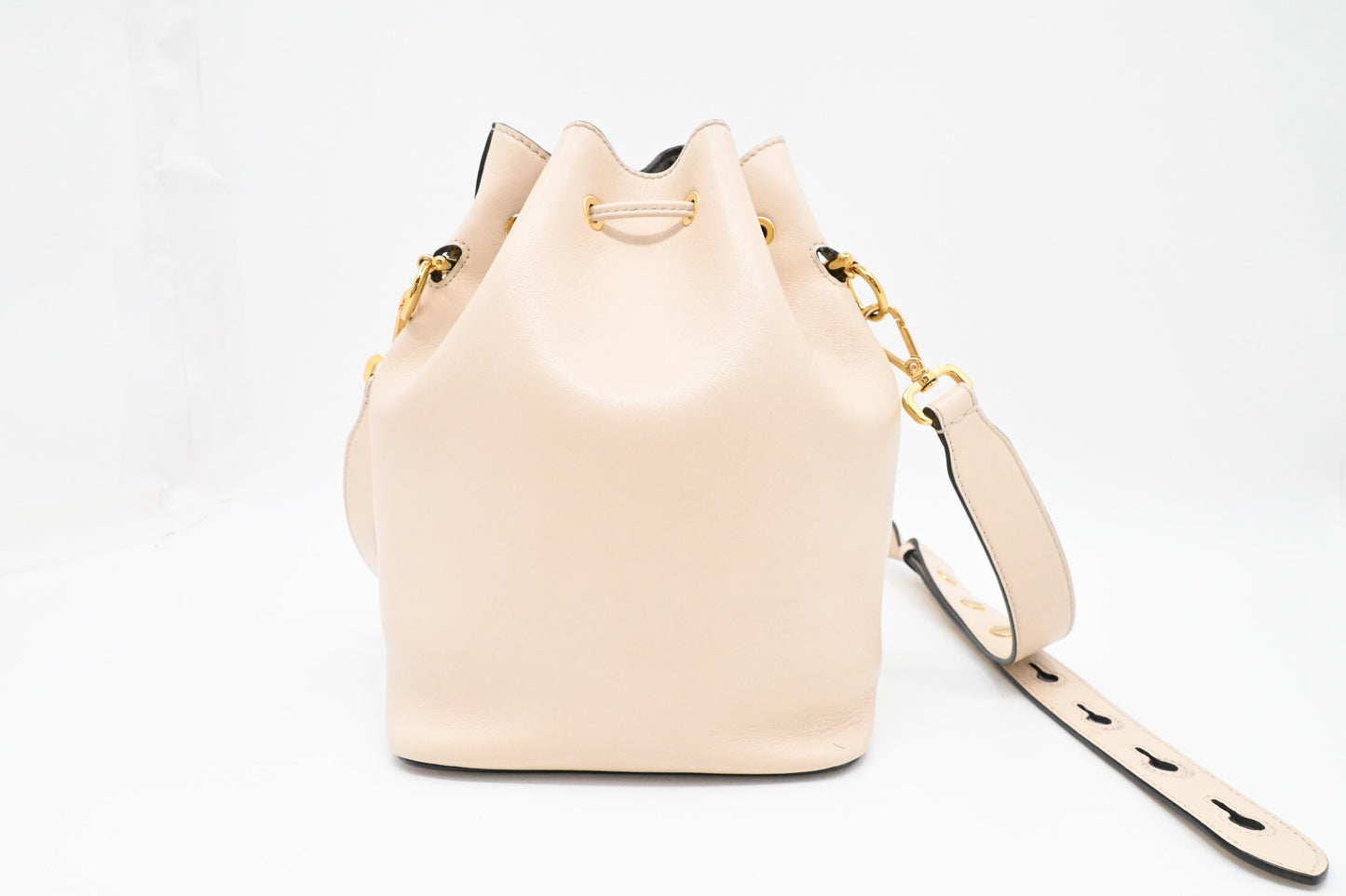 Fendi Mon Tresor Shoulder Bag in Cream Leather