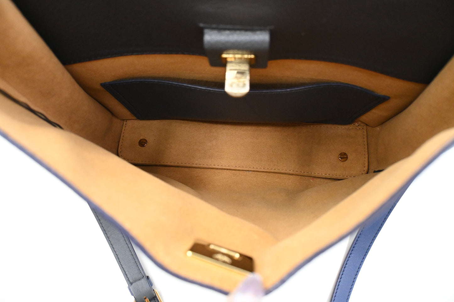 MCM Crossbody Bag in Blue Leather