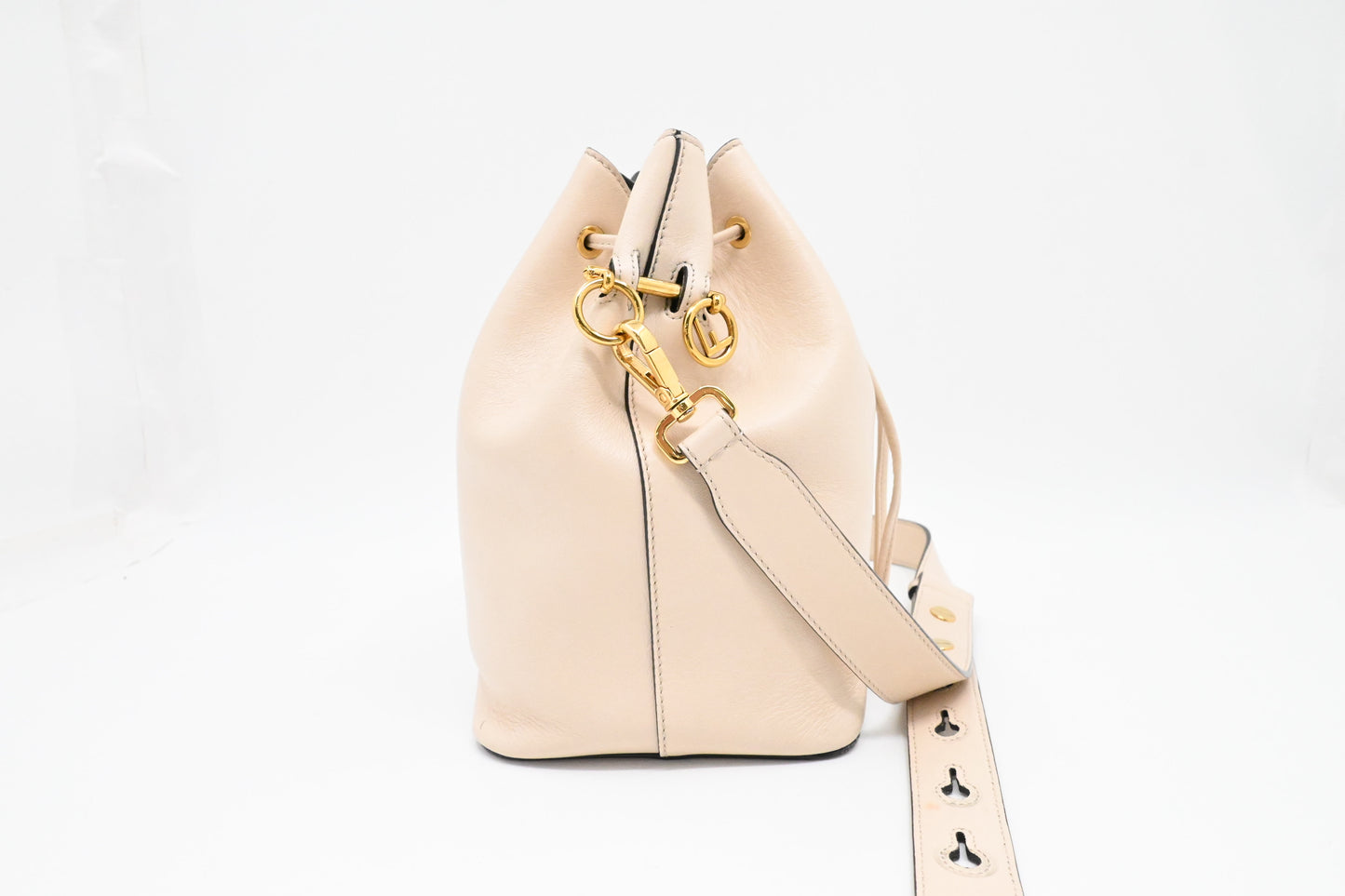Fendi Mon Tresor Shoulder Bag in Cream Leather