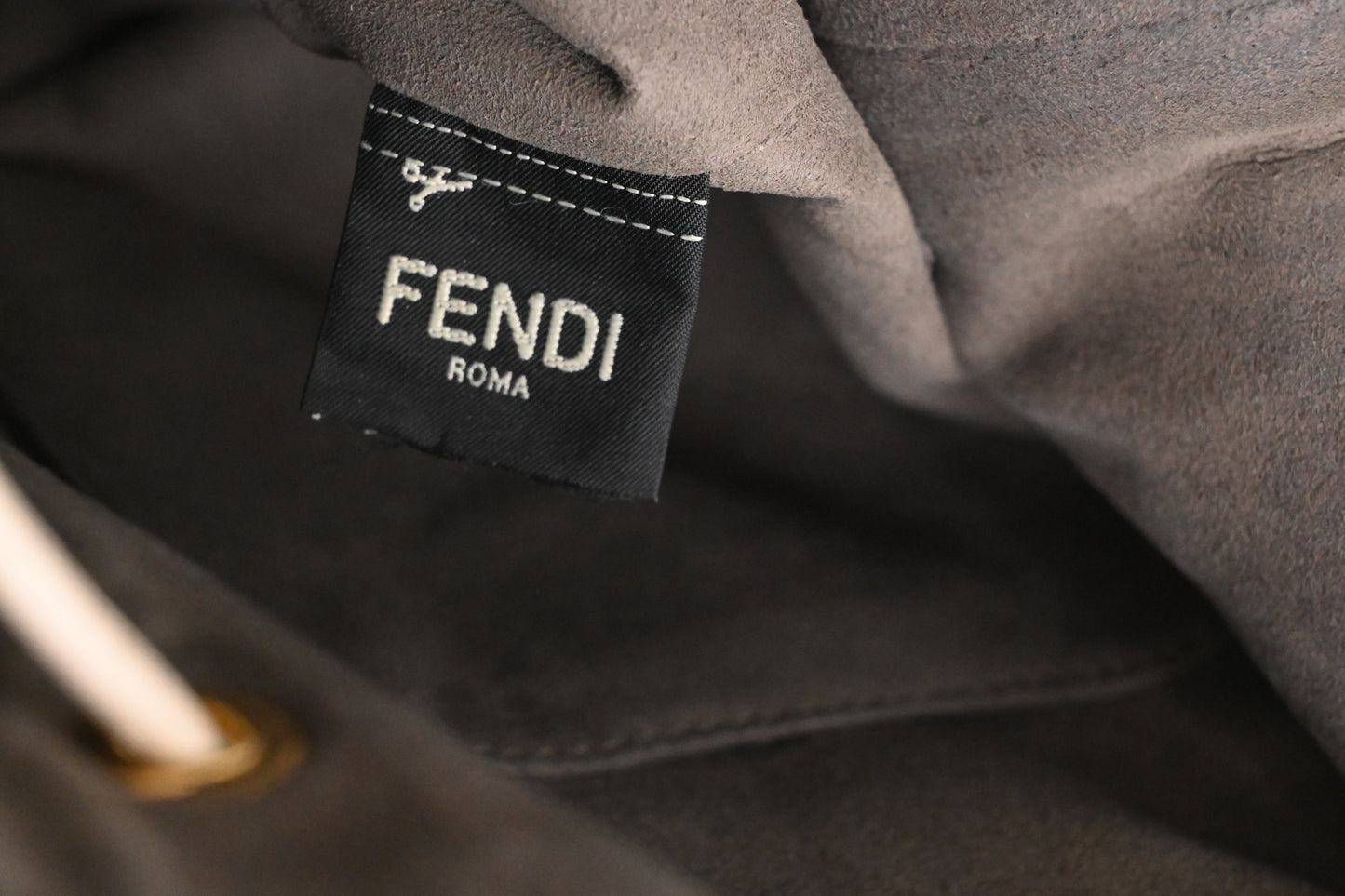 Fendi Mon Tresor Shoulder Bag in Cream Leather