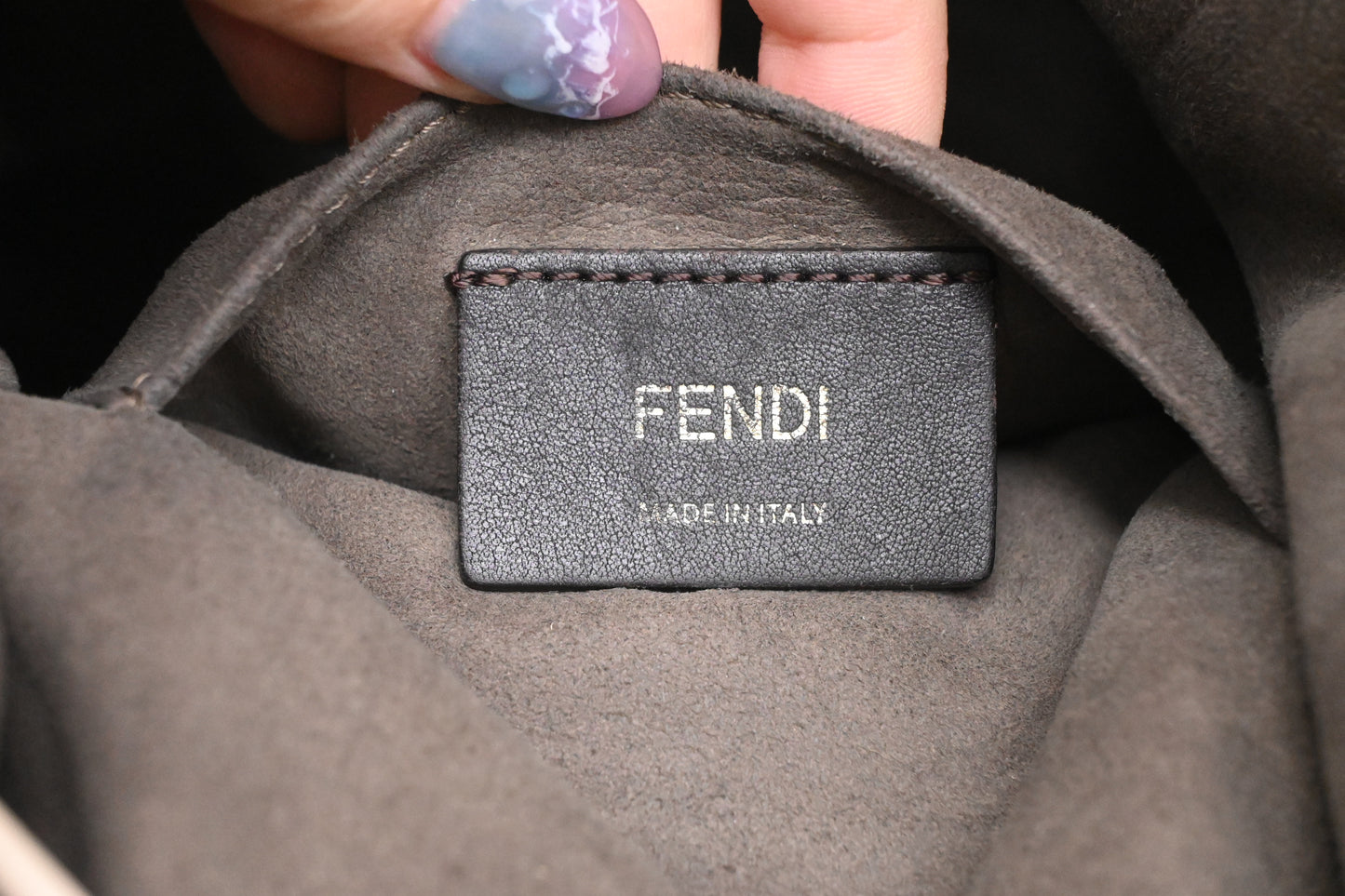 Fendi Mon Tresor Shoulder Bag in Cream Leather