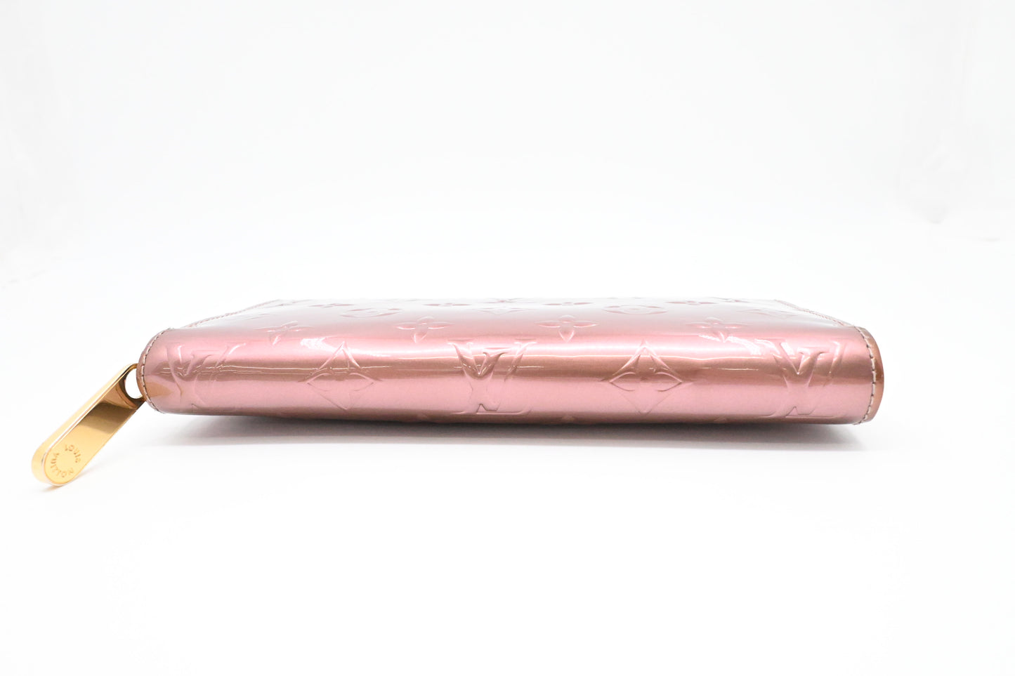 Louis Vuitton Long Zippy Wallet in Pink Metallic Vernis Leather