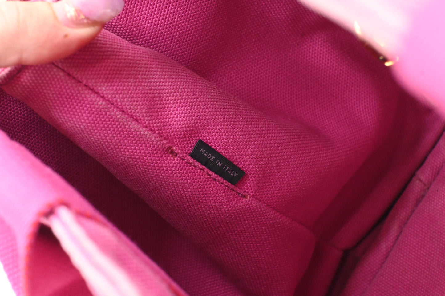 Prada Canapa in Pink Canvas