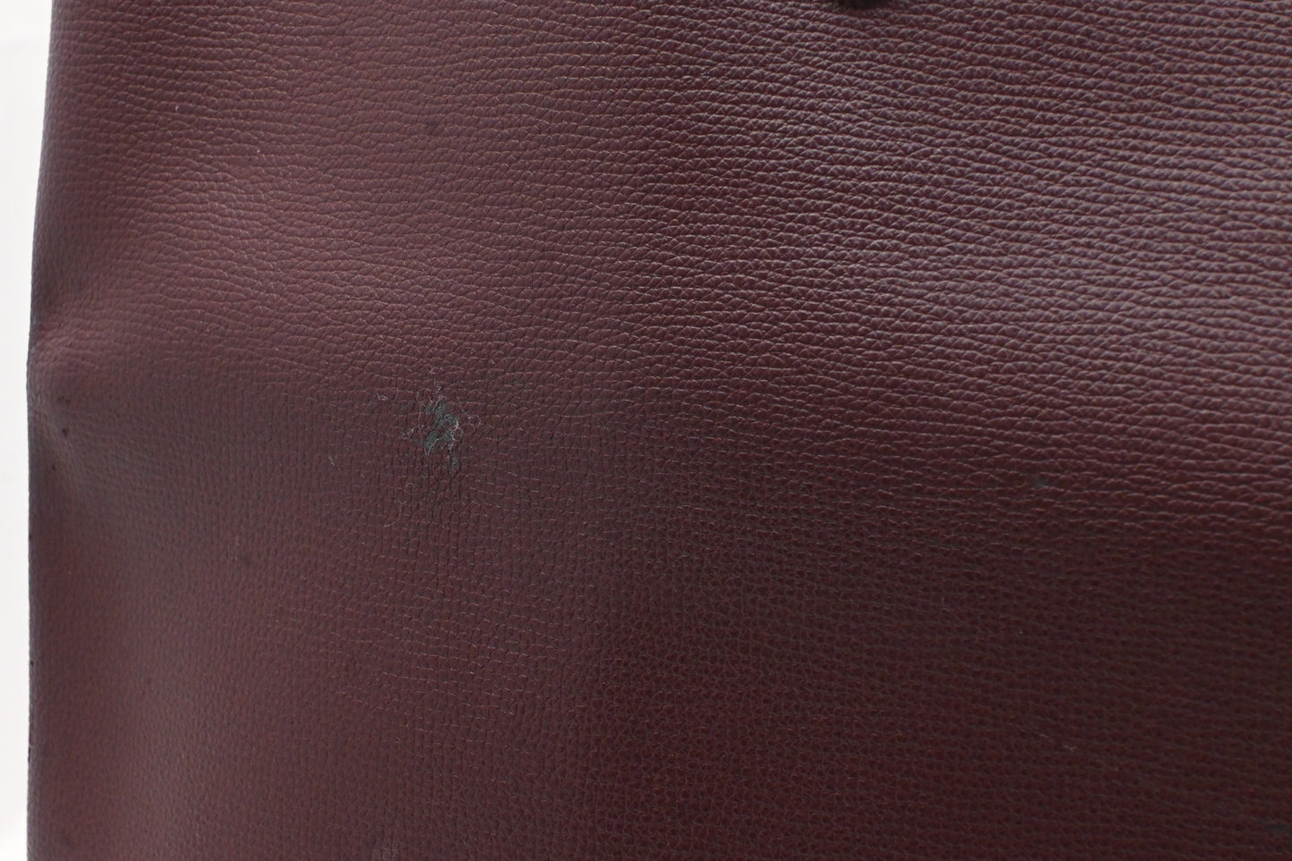 Burberry Large Embossed Tote in Burgundy Leather