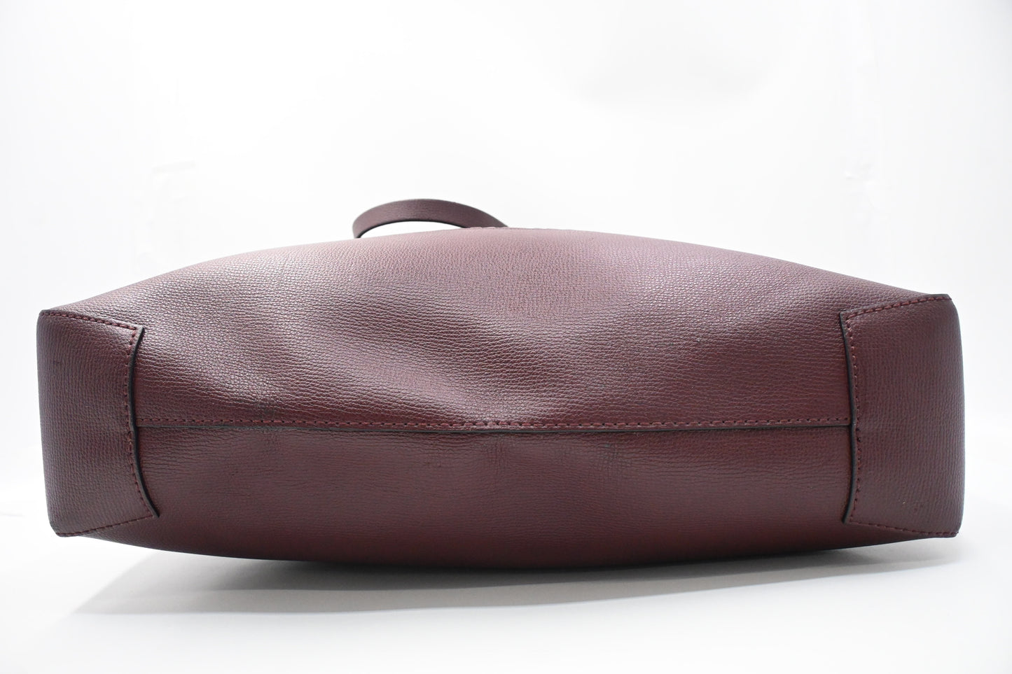 Burberry Large Embossed Tote in Burgundy Leather