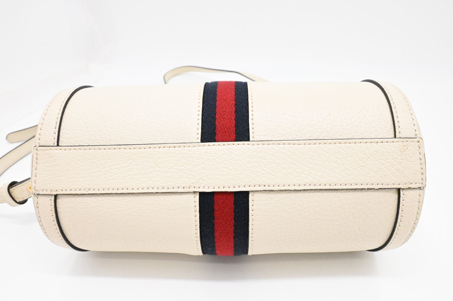Gucci Round Crossbody Bag in Cream Leather