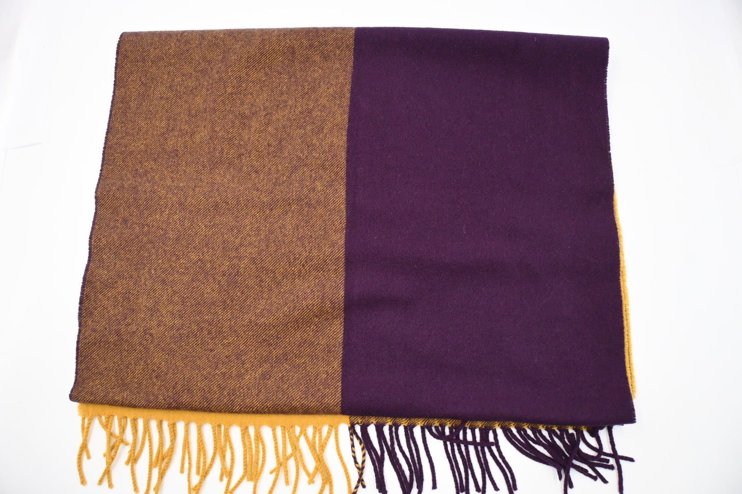Hermes Scarf in Yellow and Purple Cashmere