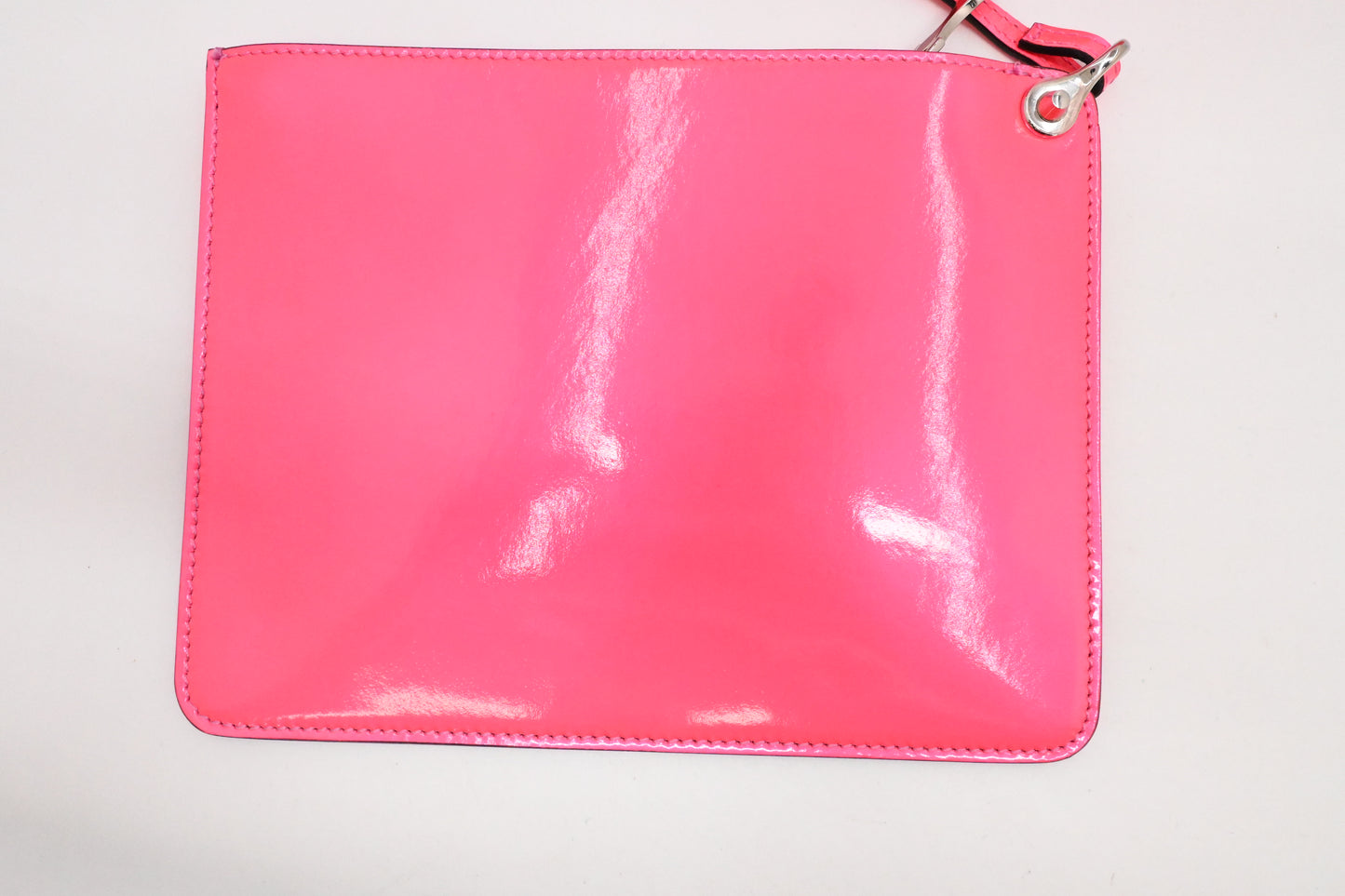 Louboutin Small Cabata in Pink Flourescent Vinyl