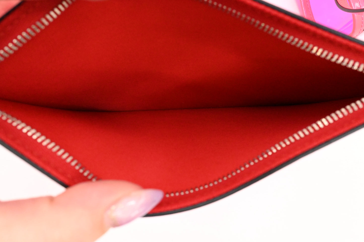 Louboutin Small Cabata in Pink Flourescent Vinyl