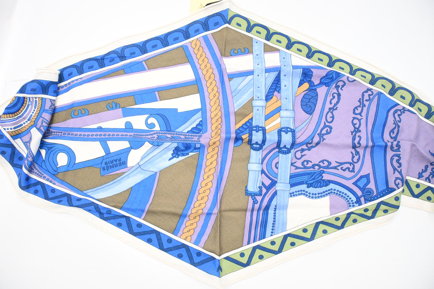 Hermes 'Balade en Berline' Losange in Multicolor Cashmere and Silk