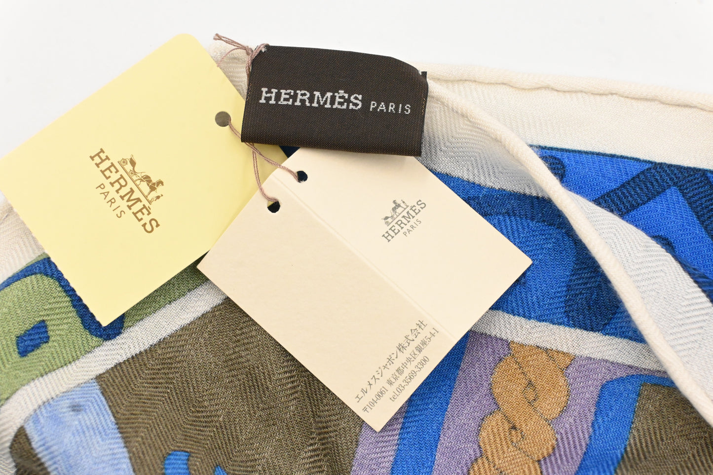 Hermes 'Balade en Berline' Losange in Multicolor Cashmere and Silk