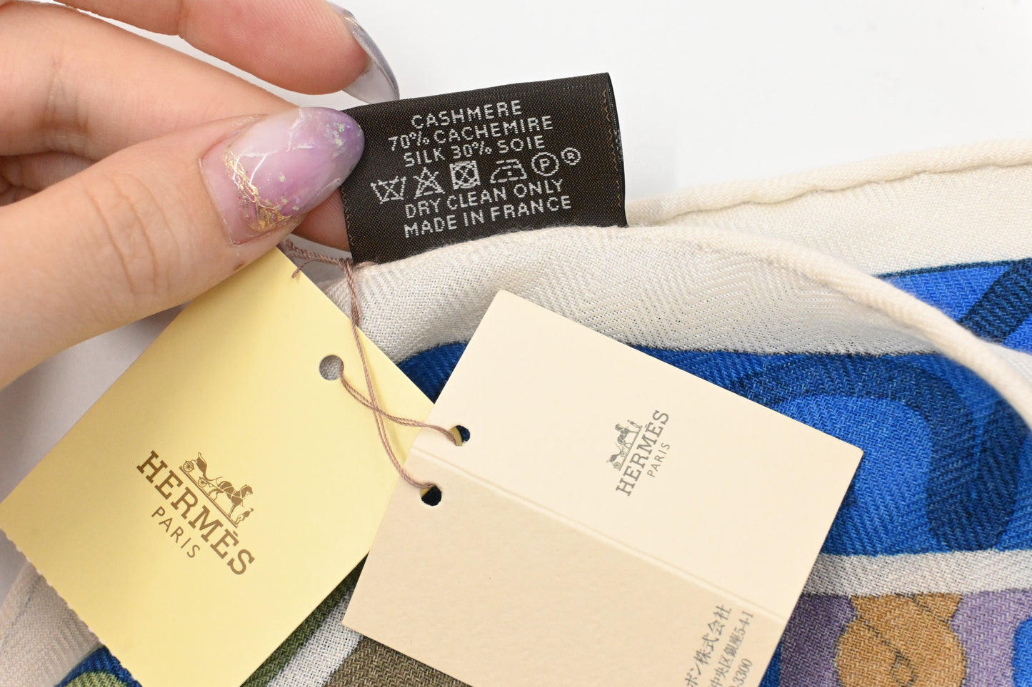 Hermes 'Balade en Berline' Losange in Multicolor Cashmere and Silk
