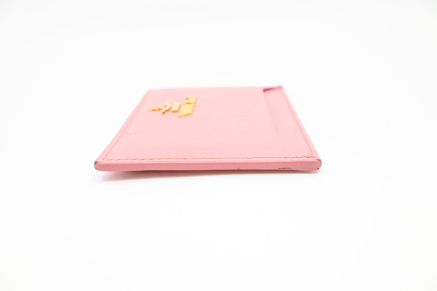 Prada Card Holder in Pink Leather