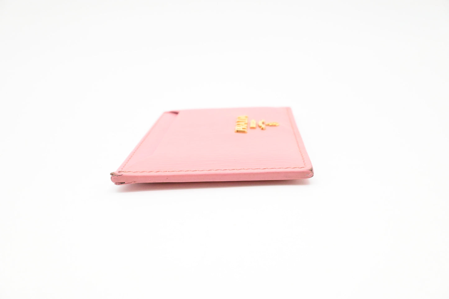 Prada Card Holder in Pink Leather