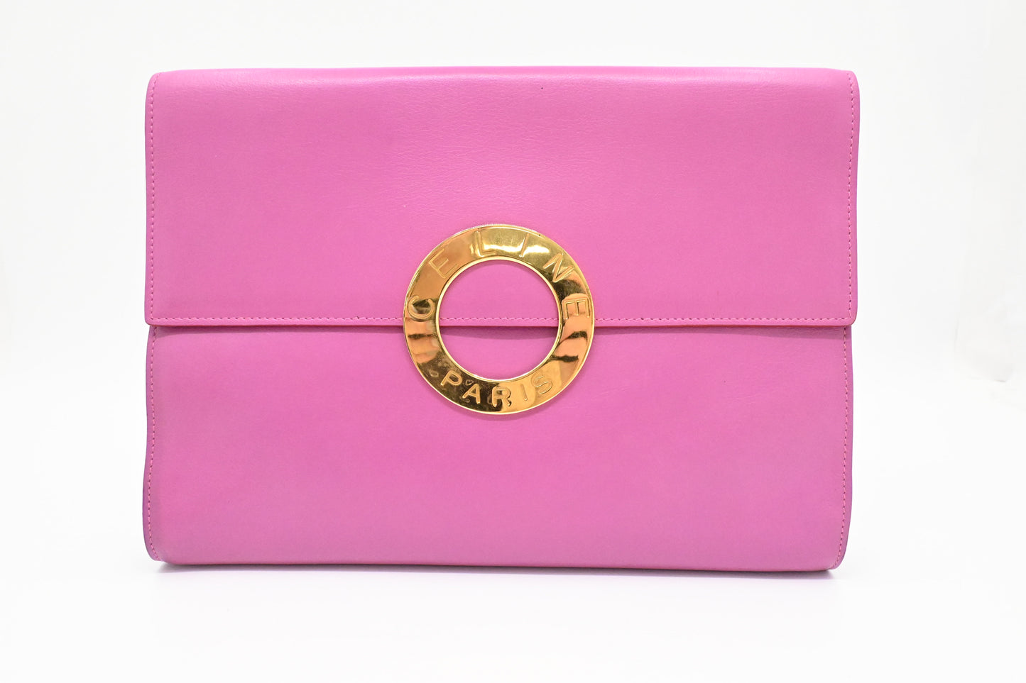 Celine Clutch in Magenta Leather