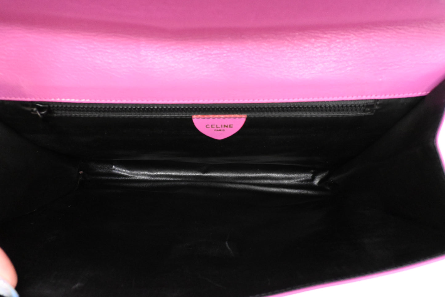 Celine Clutch in Magenta Leather