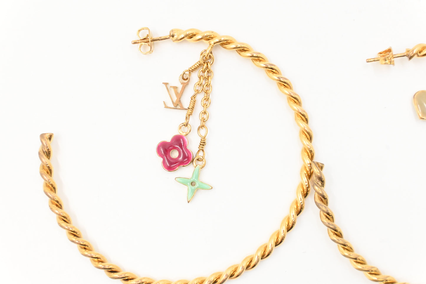 Louis Vuitton Sweet Monogram Hoop Earrings