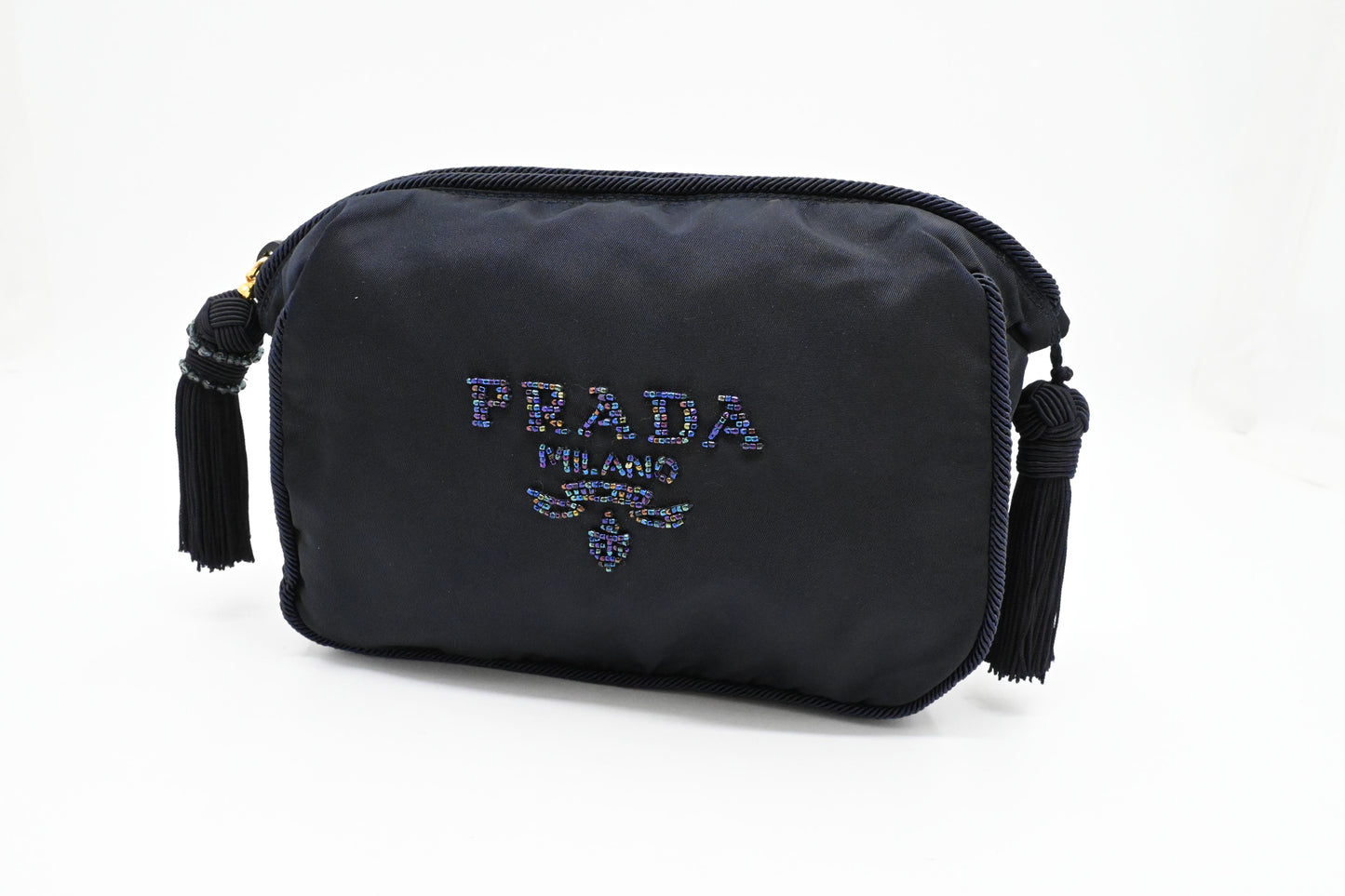 Prada Pouch in Dark Blue Nylon Canvas