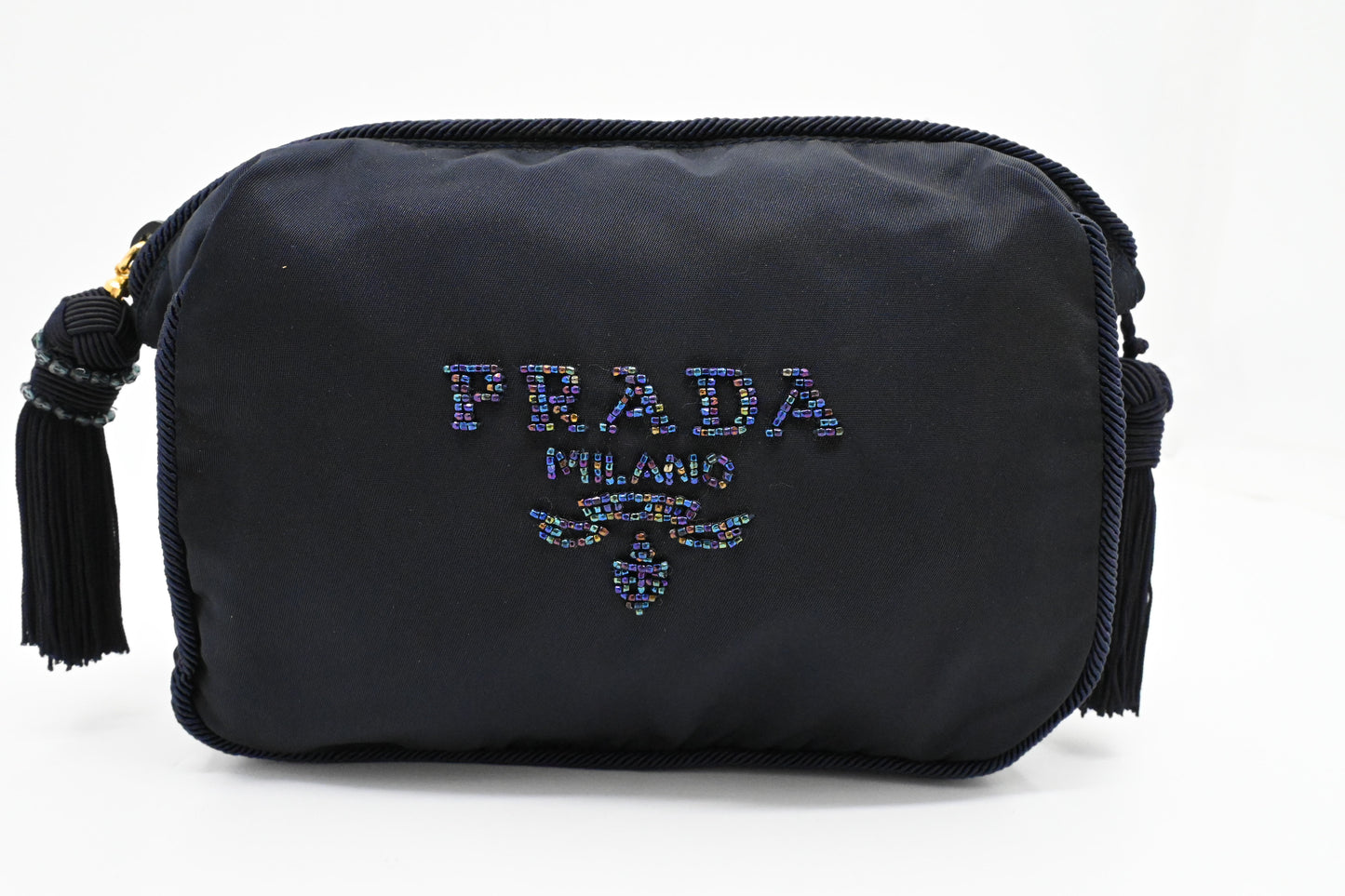 Prada Pouch in Dark Blue Nylon Canvas