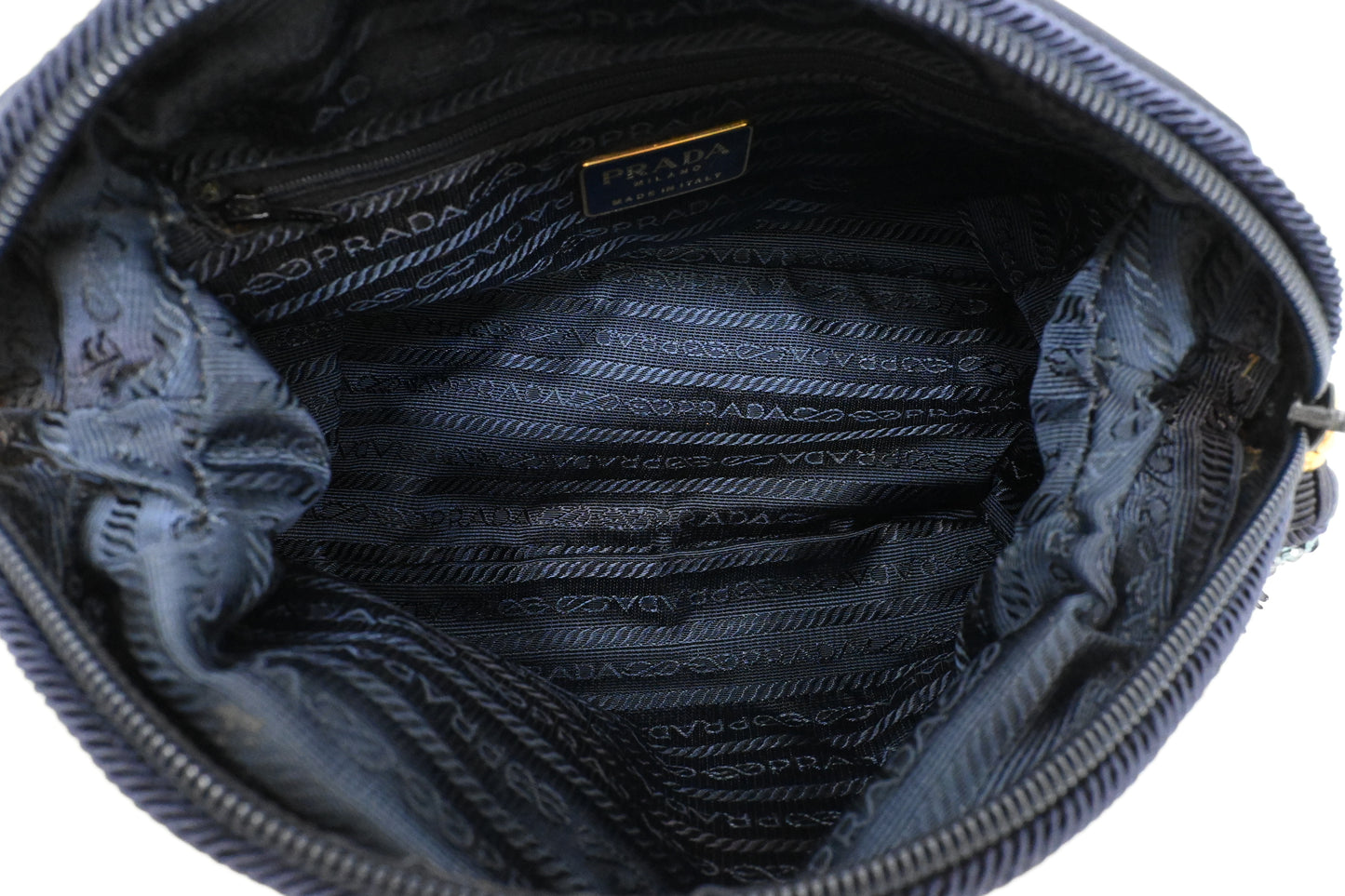 Prada Pouch in Dark Blue Nylon Canvas