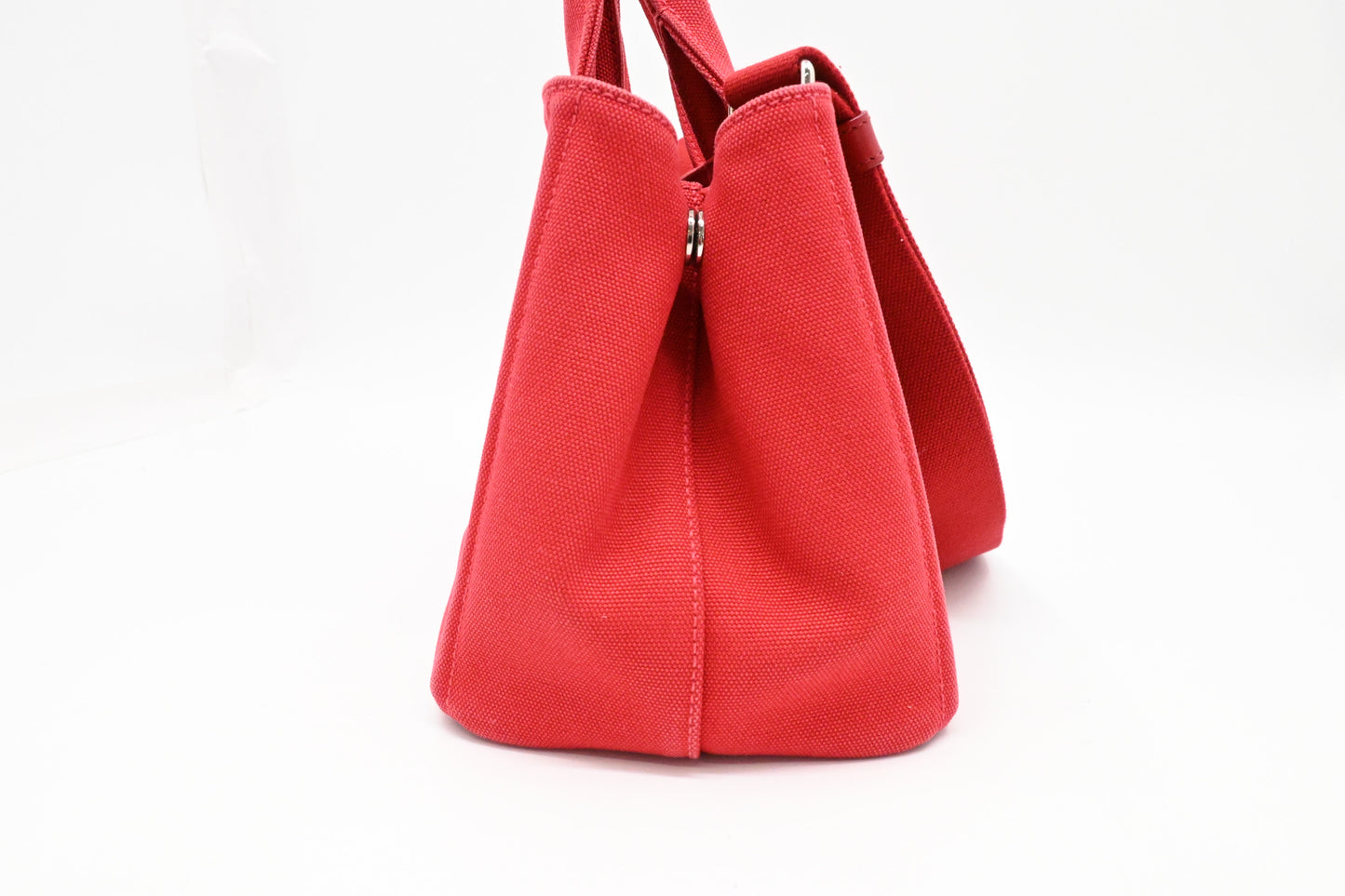 Prada Canapa Grommet in Red Canvas