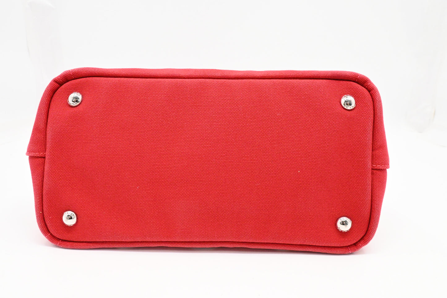 Prada Canapa Grommet in Red Canvas