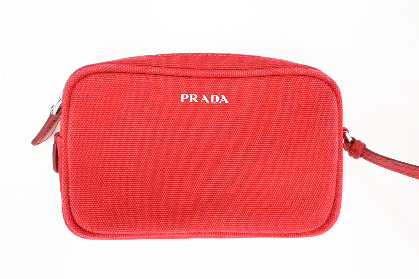 Prada Canapa Grommet in Red Canvas
