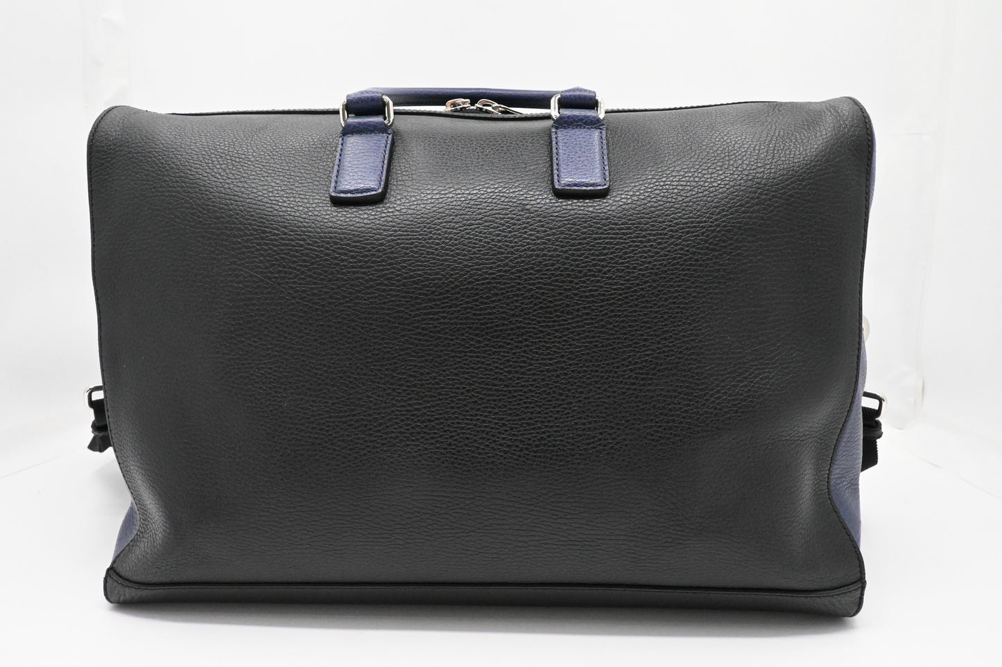 Gucci Cosmopolis Travel Bag in Black & Blue Leather