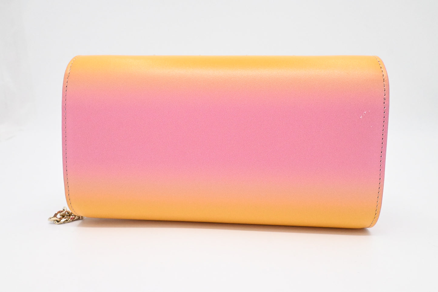 Louboutin Small Paloma Clutch in Yellow and Pink Loubinthesky Leather