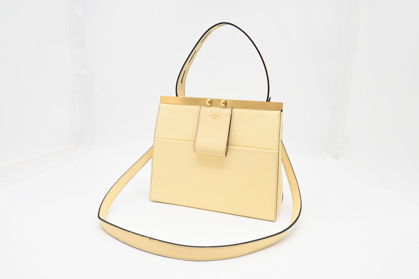 Louis Vuitton City Frame in Banane Taiga Leather