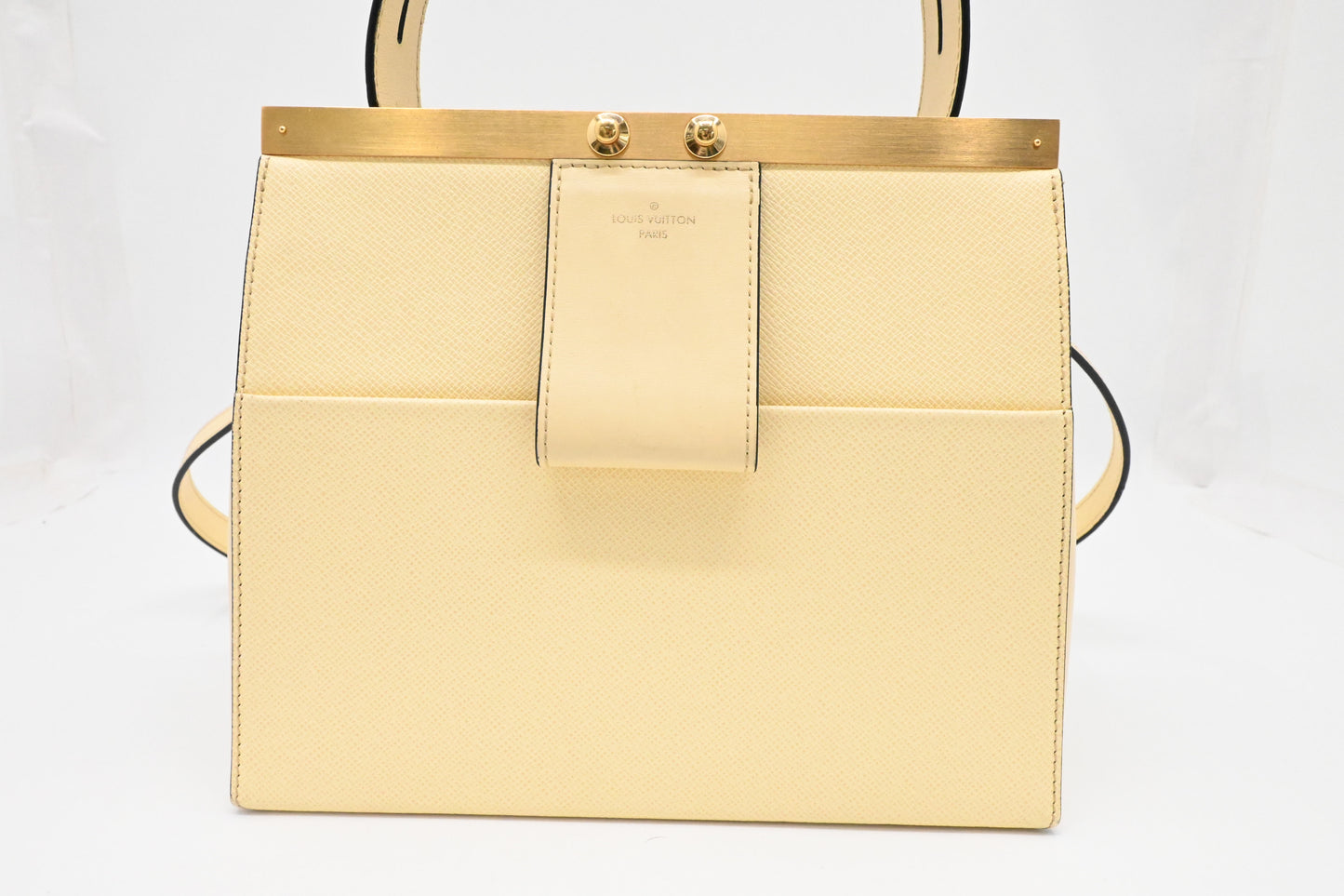 Louis Vuitton City Frame in Banane Taiga Leather