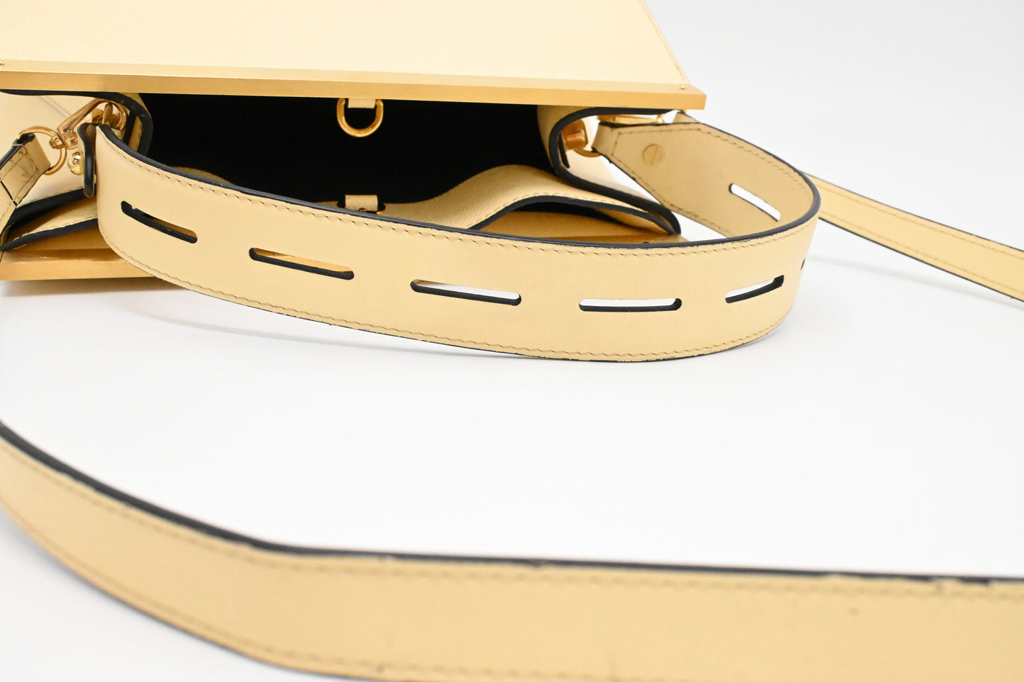 Louis Vuitton City Frame in Banane Taiga Leather