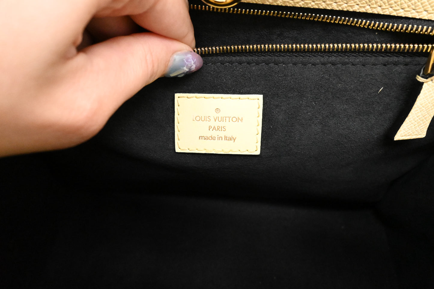 Louis Vuitton City Frame in Banane Taiga Leather