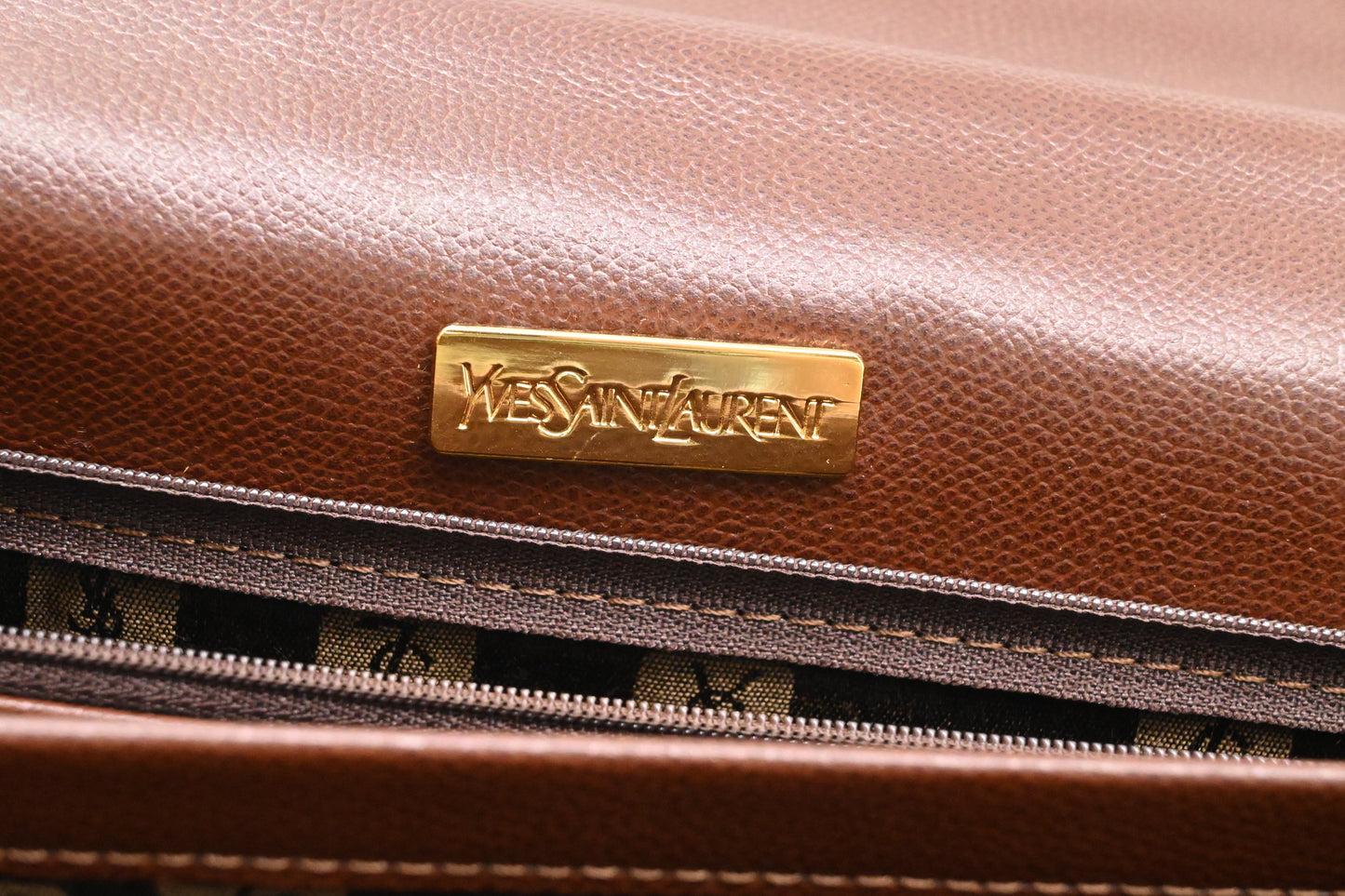 YSL Saint Laurent Business Bag in Brown Leather
