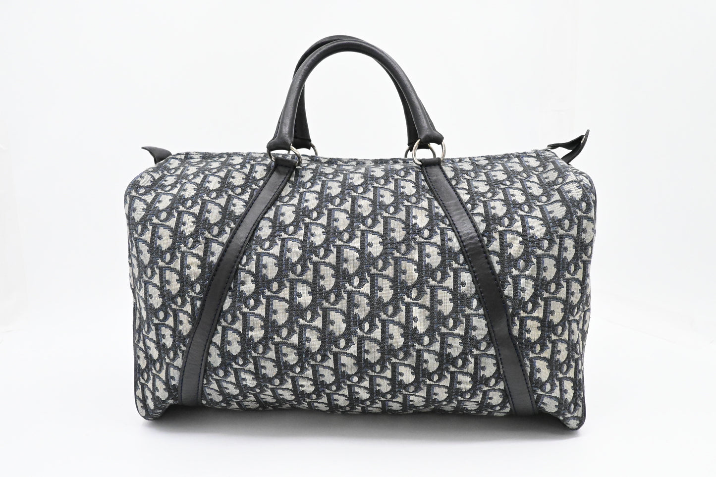 Dior Boston Bag in Navy Blue Oblique Canvas