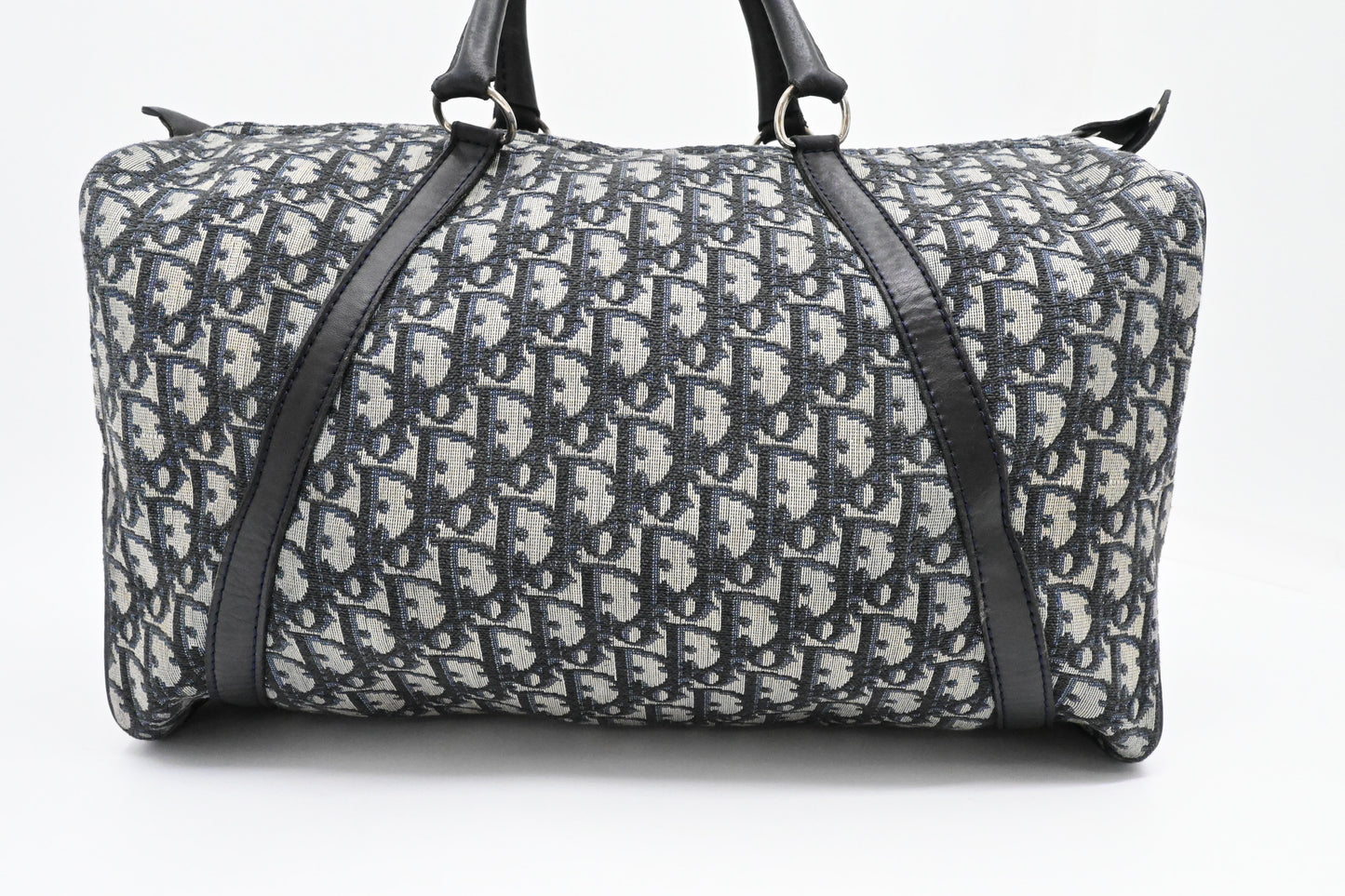 Dior Boston Bag in Navy Blue Oblique Canvas