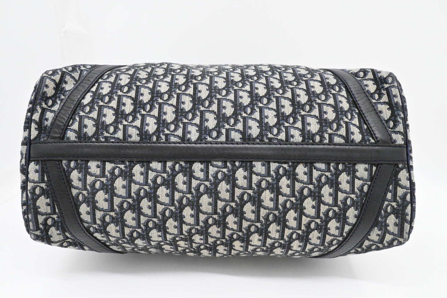 Dior Boston Bag in Navy Blue Oblique Canvas