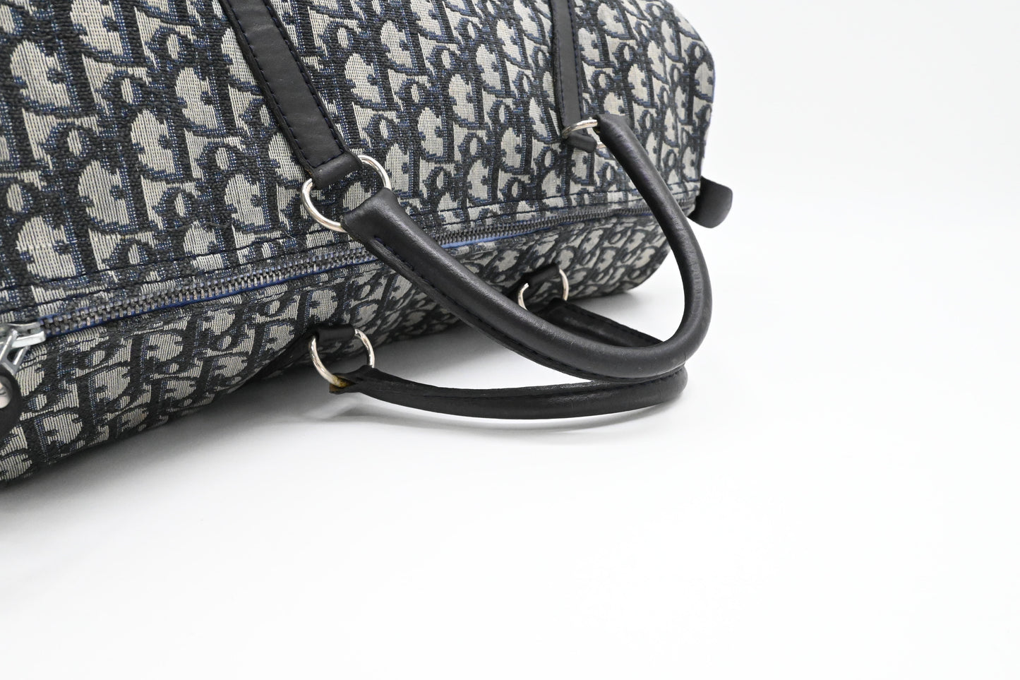 Dior Boston Bag in Navy Blue Oblique Canvas