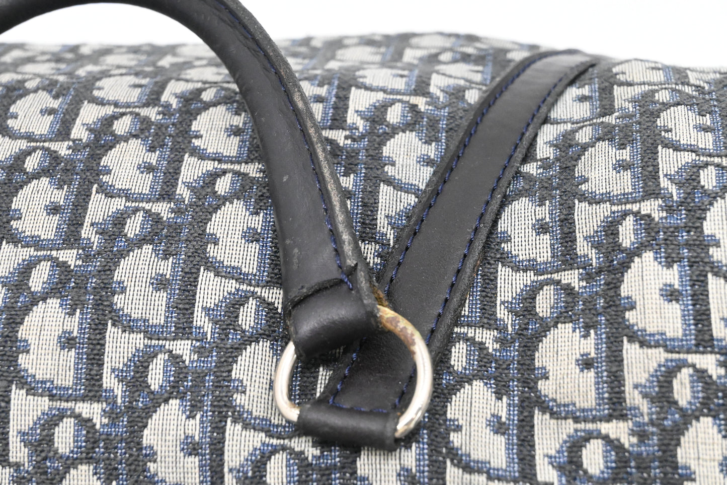 Dior Boston Bag in Navy Blue Oblique Canvas
