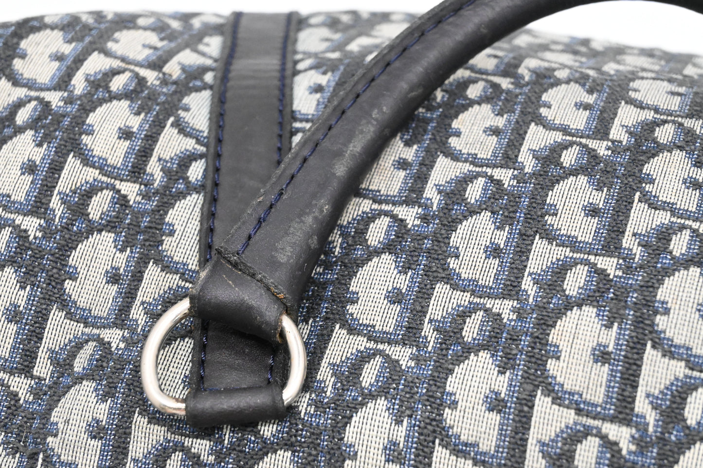 Dior Boston Bag in Navy Blue Oblique Canvas