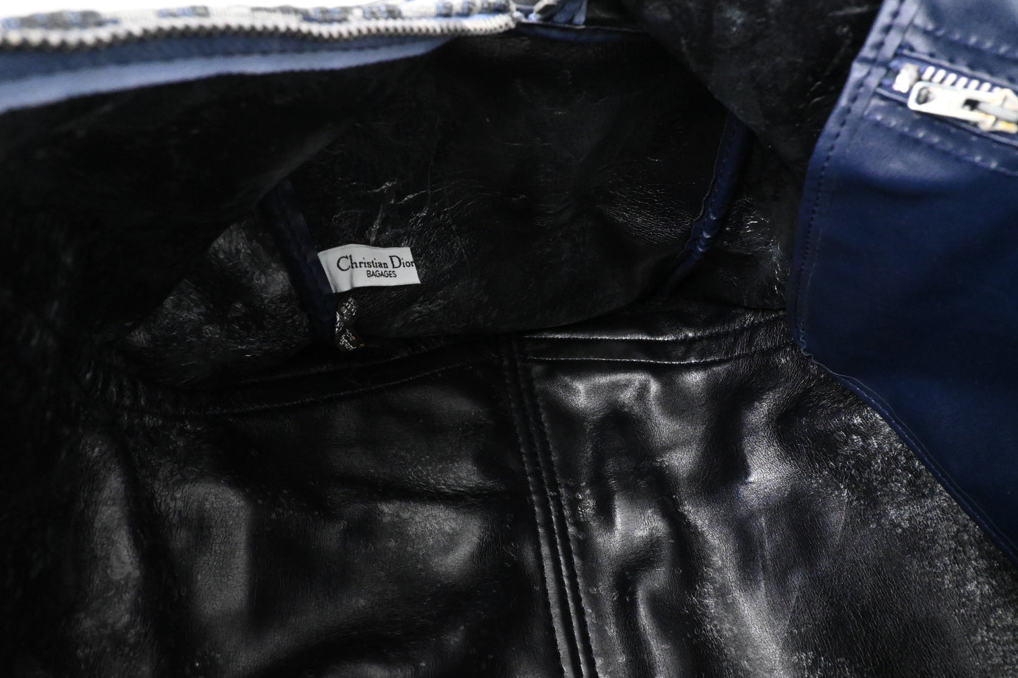 Dior Boston Bag in Navy Blue Oblique Canvas