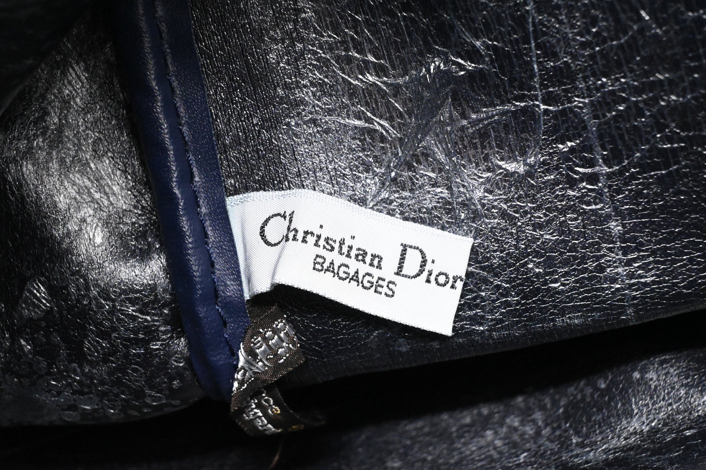 Dior Boston Bag in Navy Blue Oblique Canvas