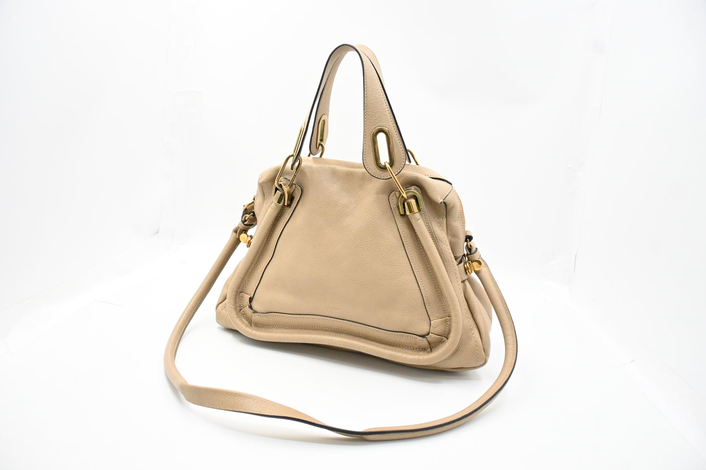 Chloe Medium Paraty in Beige Leather