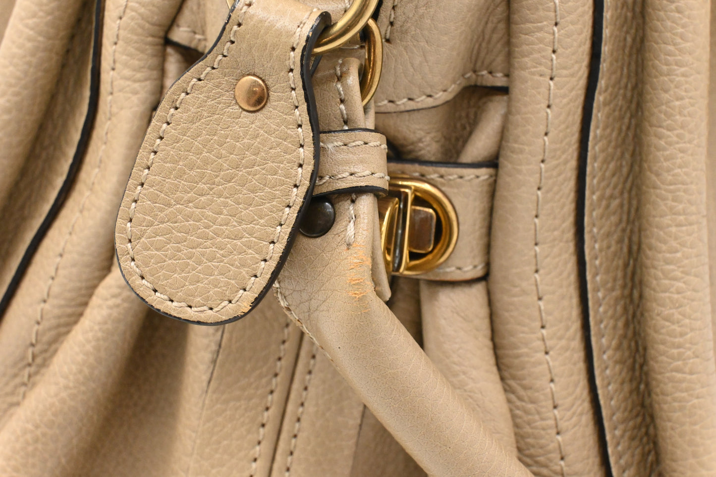 Chloe Medium Paraty in Beige Leather