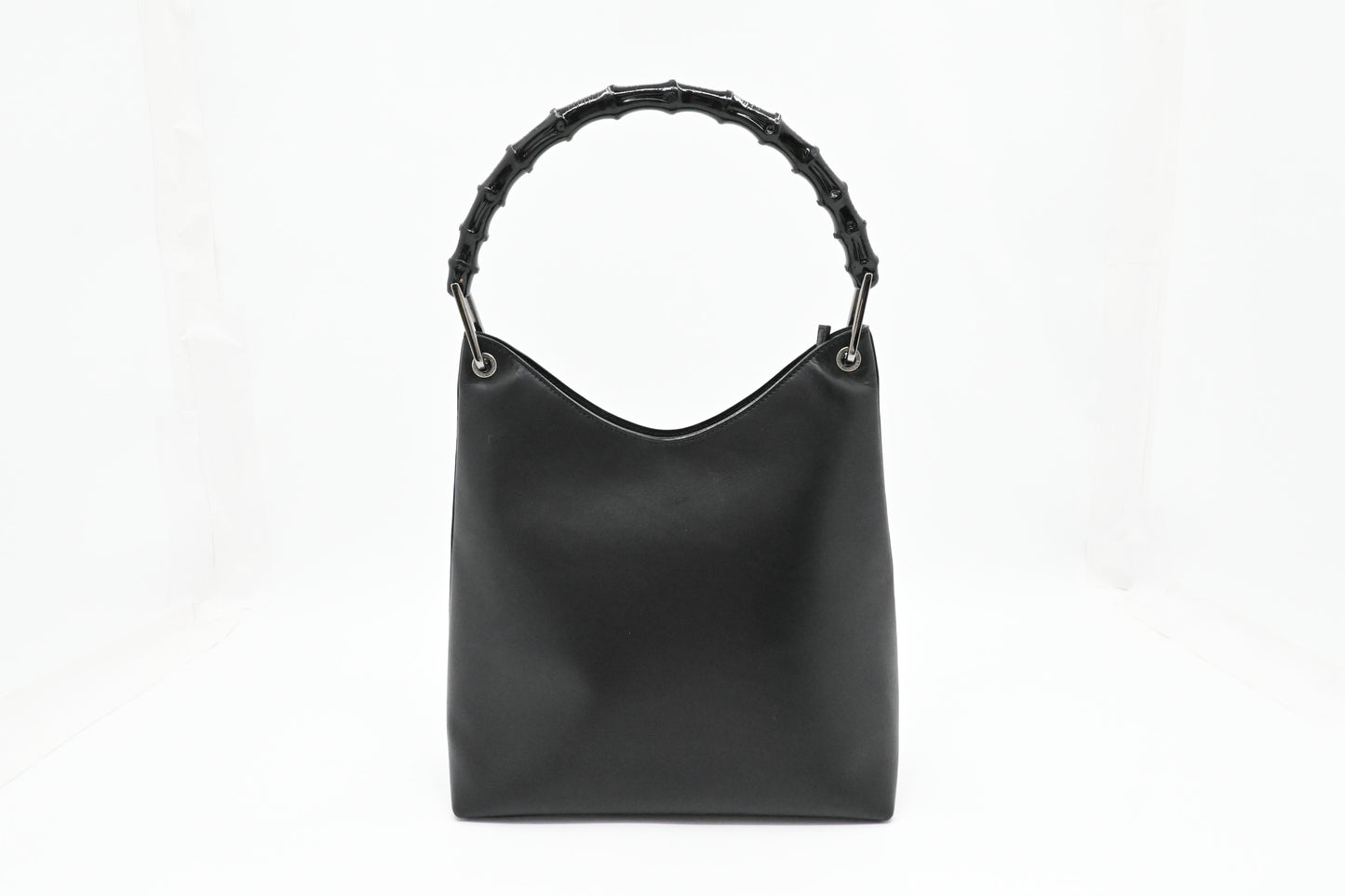 Gucci Bamboo Handbag in Black Leather