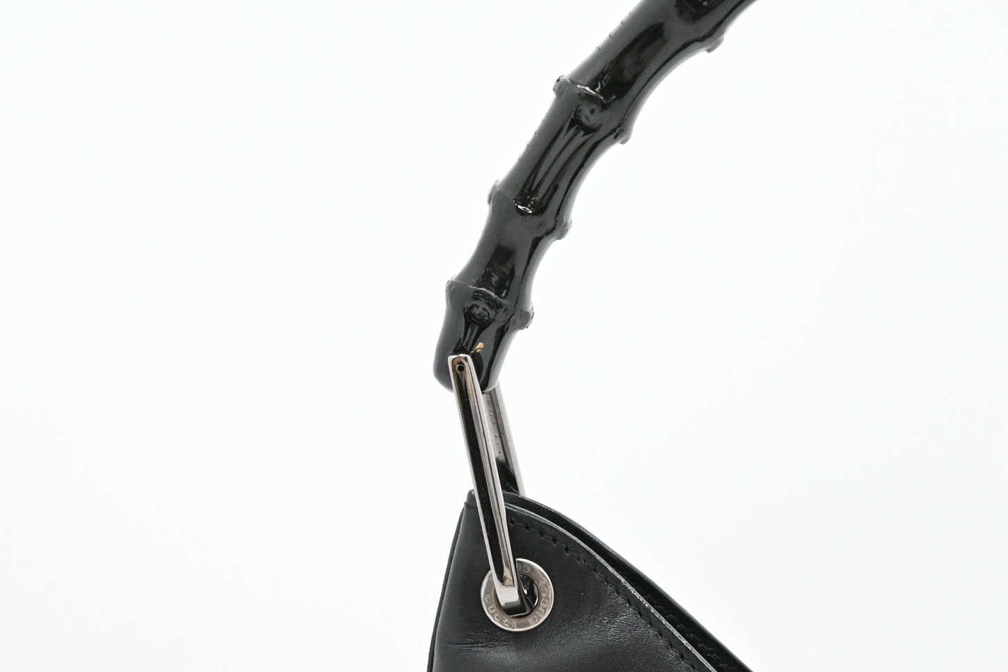 Gucci Bamboo Handbag in Black Leather